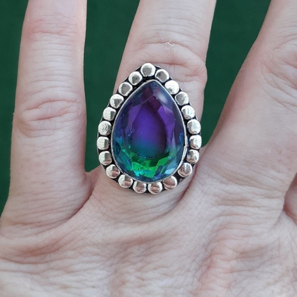 *** Sale *** New Bi-Color Tourmaline 925 Silver Ring.  - Picture 6 of 11